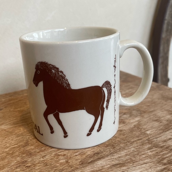 LE CHAVAL Vintage Rare Horse & Carrot Mug Cream & Brown Collectable Tyler & NG!!